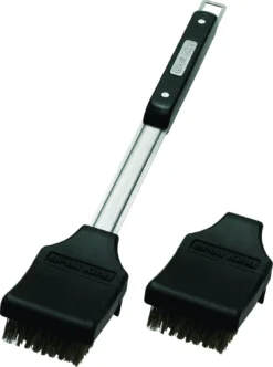 Broil King Grillbürste 47cm Edelstahlborsten Mit Spritzschutz + Ersatzkopf