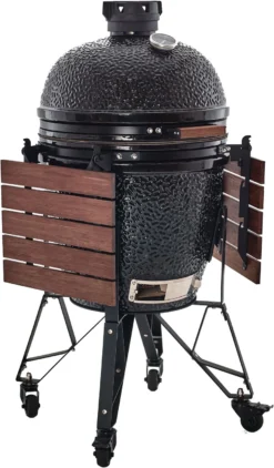 The Bastard Keramikgrill Classic Large - Complete - Schwarz Glänzend - Modell 2023 -Broil King Geschaft Bastard Grill Large Complete Tische abgeklapptBC201