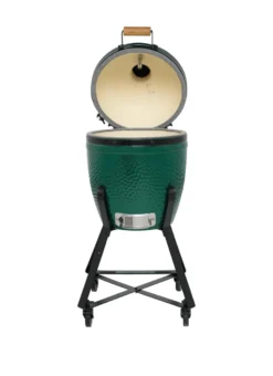Big Green Egg Small Keramikgrill Starter - Paket -Broil King Geschaft Big Green Egg Small in Nest deckel offen