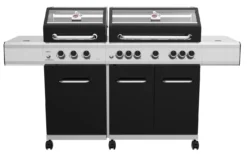 Grillfürst G750E 7-Brenner Doppelkammer - Gasgrill - 1. FC Köln Edition - Edelstahlroste