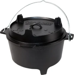 Grillfürst XXL Dutch Oven Set: Starterpaket Gusseisen - X-DEAL Mit Dutch Oven DO9+DO4, Kastenform BK4, Gusseisenpfanne Ø 30 Cm - Inkl. Großem Zubehörpaket