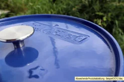 Grillfürst Emaillierter Dutch Oven Ohne Füsse DO7,5 - Blau -Broil King Geschaft Grillfuerst Dutch Oven farbig DO12 blau Deckel