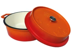 Grillfürst Emaillierter Dutch Oven Ohne Füsse DO4 - Orange