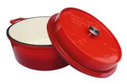 Grillfürst Emaillierter Dutch Oven Ohne Füsse DO7,5 - Rot