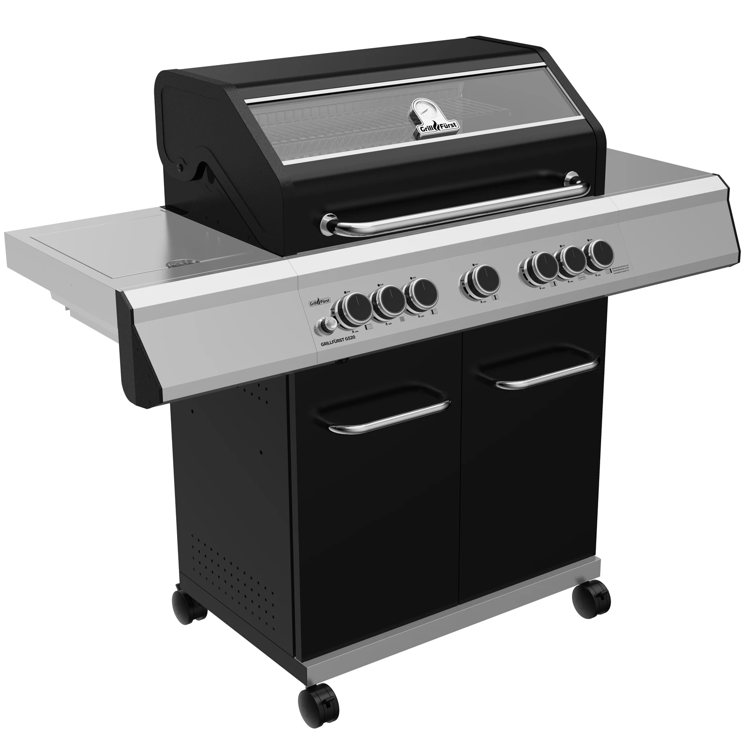 Grillfürst G520E 5-Brenner Gasgrill Mit Hochtemperaturbrenner, Heckbrenner Und Edelstahl Rosten 2 Grillfürst G520E 5-Brenner Gasgrill Mit Hochtemperaturbrenner, Heckbrenner Und Edelstahl Rosten – Bild 2