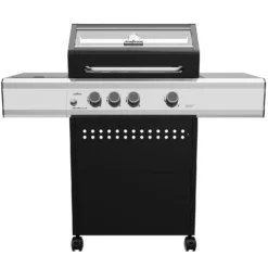 Grillfürst S330G 3-Brenner Gasgrill Mit Seitenkocher Und Gusseisen Rosten - Inkl. Gasgrill Einsteigerpaket -Broil King Geschaft Grillfuerst Gasgrill S330G ohne Zertifikat