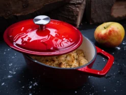 Grillfürst Dutch Oven Sternentöpfchen / Gusseisen Bräter - Emailliert - S - Rot -Broil King Geschaft Grillfuerst Sternentoepfchen S rot Gusseisen