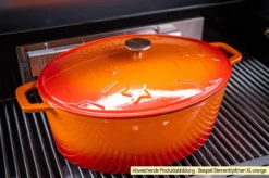 Grillfürst Dutch Oven Sternentöpfchen / Gusseisen Bräter - Emailliert - XL - Blau -Broil King Geschaft Grillfuerst Sternentoepfchen XL Gusseisenbraeter Beispiel 1