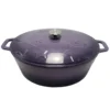 Grillfürst Dutch Oven Sternentöpfchen / Gusseisen Bräter - Emailliert - XL - Lila
