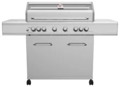 Grillfürst G621E 6-Brenner Edelstahl-Gasgrill - 1. FC Köln Edition - Edelstahlroste