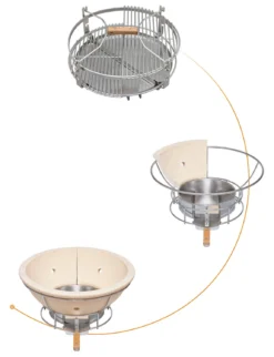 Monolith Grill CLASSIC BBQ GURU - PRO-Serie 2.0 Schwarz - MIT Gestell Und Seitentischen -Broil King Geschaft Monolith Pro Serie SGS Grillrost System 2