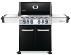 Napoleon Prestige 500 Gasgrill, Schwarz - Mit Safety Glow - X-DEAL Inkl. Grillthermometer, Schneidebrett Und Windschild Für SIZZLE ZONE