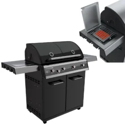 Outdoorchef Dualchef 425 G BZ Gasgrill Mit Blazing Zone Infrarotbrenner + DGS Gusseisen Grillrost 2 Stk.+ DGS Gemüse Grillrost 2 Stk.