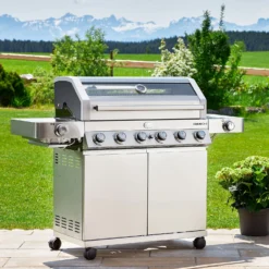 Rösle Edelstahl Gasgrill Videro G6-S VARIO+ - Limited Edition Modell 2023 - X-DEAL Inkl. Abdeckhaube Und Grillplatte -Broil King Geschaft Roesle Gasgrill Station Videro G6 S Edelstahl Mood 1