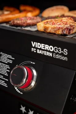Rösle Videro G3-S VARIO+ Schwarz Gasgrill - FC Bayern Edition -Broil King Geschaft Roesle Gasgrill Videro G3 S FC Bayern Edition Bedienblende