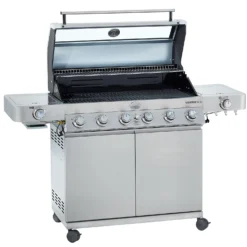 Rösle Edelstahl Gasgrill Videro G6-S VARIO+ - Limited Edition Modell 2023 Inkl. Abdeckhaube -Broil King Geschaft Roesle Videro 25528 G6 S Edelstahl Deckel offen 2