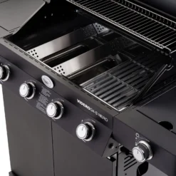 Rösle Gasgrill Videro G4-S Vario+ Nero Schwarz - Modell 2023 - X-DEAL Inkl. Abdeckhaube, Grillplatte Und Drehspieß -Broil King Geschaft Roesle Videro G4 S Vario NERO matt schwarz Gusseisenroste 1