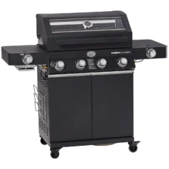 Rösle Gasgrill Videro G4-S Vario+ Nero Schwarz - Modell 2023 - X-DEAL Inkl. Abdeckhaube, Grillplatte Und Drehspieß
