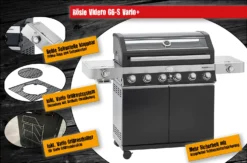 Rösle Gasgrill Videro G6-S VARIO+ Schwarz - Modell 2023 - SMART Deal Inkl. Grillfürst Grill Control 19 Rösle Gasgrill Videro G6-S VARIO+ Schwarz - Modell 2023 - SMART Deal Inkl. Grillfürst Grill Control -Broil King Geschaft Roesle Videro G6 S Vario Highlights