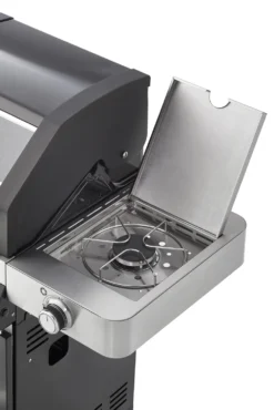 Rösle Gasgrill Videro G4 Schwarz - Modell 2023 Inkl. Abdeckhaube -Broil King Geschaft Roesle Videro Gas Grillstation Seitenkocher
