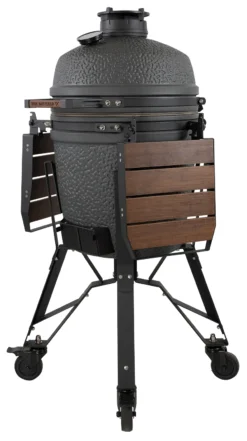 The Bastard Keramikgrill VX Medium - Complete - Schwarz Matt - Modell 2023 -Broil King Geschaft The Bastard VX Keramikgrill Medium Komplett Seitenablagen abgeklappt