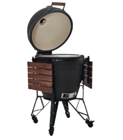 The Bastard Keramikgrill Urban XL - Complete - Schwarz Matt - Modell 2023 14 The Bastard Keramikgrill Urban XL - Complete - Schwarz Matt - Modell 2023 -Broil King Geschaft The Bastard XL Urban Keramikgrill BU210 offen Seitentische abgeklappt