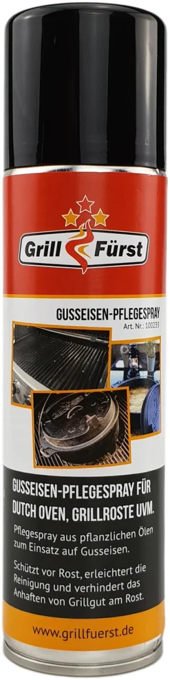 Grillfürst XXL Dutch Oven Set: Starterpaket Gusseisen - X-DEAL Mit Dutch Oven DO9+DO4, Kastenform BK4, Gusseisenpfanne Ø 30 Cm - Inkl. Großem Zubehörpaket -Broil King Geschaft grillfuerst gusseisen pflegespray 1