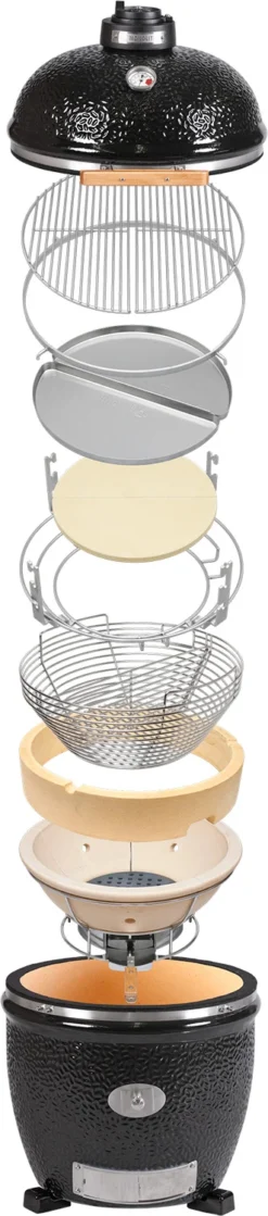 Monolith Grill CLASSIC BBQ GURU - PRO-Serie 1.0 Schwarz - MIT Gestell Und Seitentischen 5 Monolith Grill CLASSIC BBQ GURU - PRO-Serie 1.0 Schwarz - MIT Gestell Und Seitentischen -Broil King Geschaft monolith pro serie aufbau