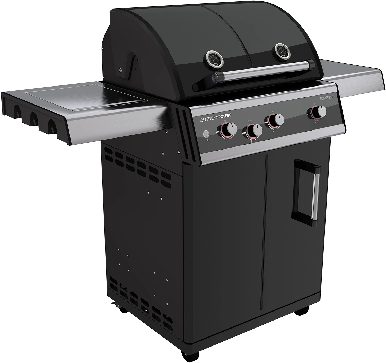 Outdoorchef Dualchef 325 G Gasgrill Mit Seitenkocher + BLAZING ZONE Infrarotbrenner + DGS Gusseisen Grillrost 2 Stk. + DGS Gemüse Grillrost 2 Stk. 4 Outdoorchef Dualchef 325 G Gasgrill Mit Seitenkocher + BLAZING ZONE Infrarotbrenner + DGS Gusseisen Grillrost 2 Stk. + DGS Gemüse Grillrost 2 Stk. – Bild 4